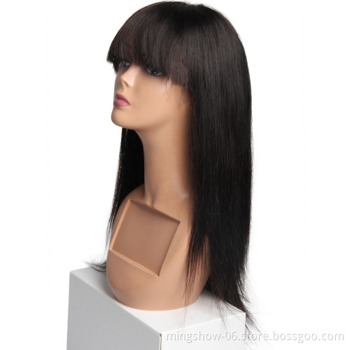 Fast delivery top quality remy human hair full lace wig for black women